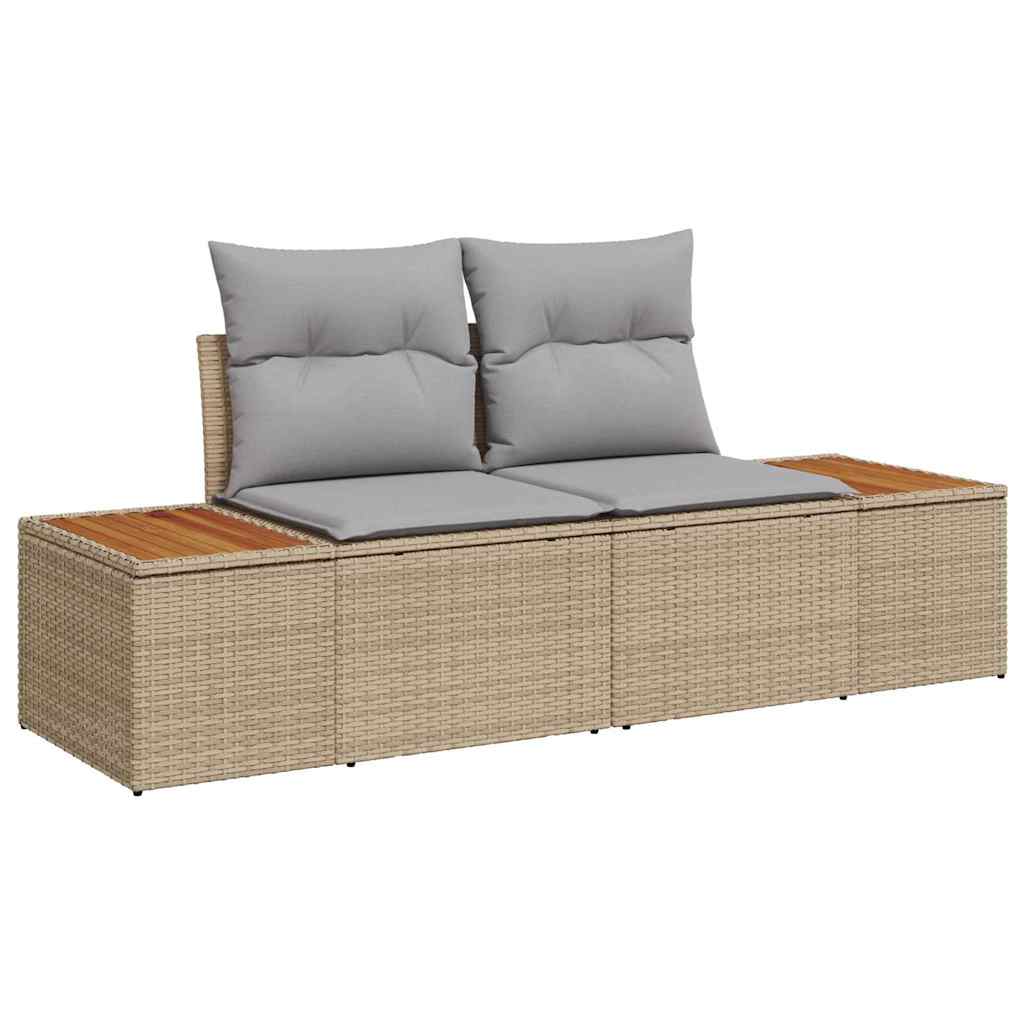Conjunto de sofás de jardín 5 pcs Gris Claro Poliratán vidaXL - 5