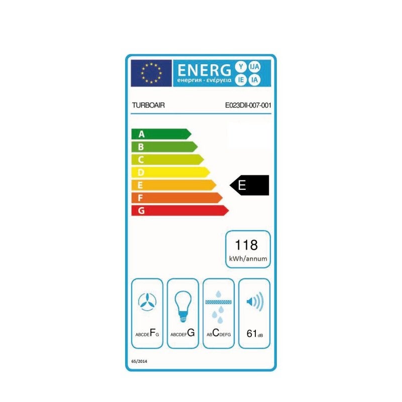 Turboair Certosa IX/A/60/PB Montée au mur Acier inoxydable 368 m³/h - 7
