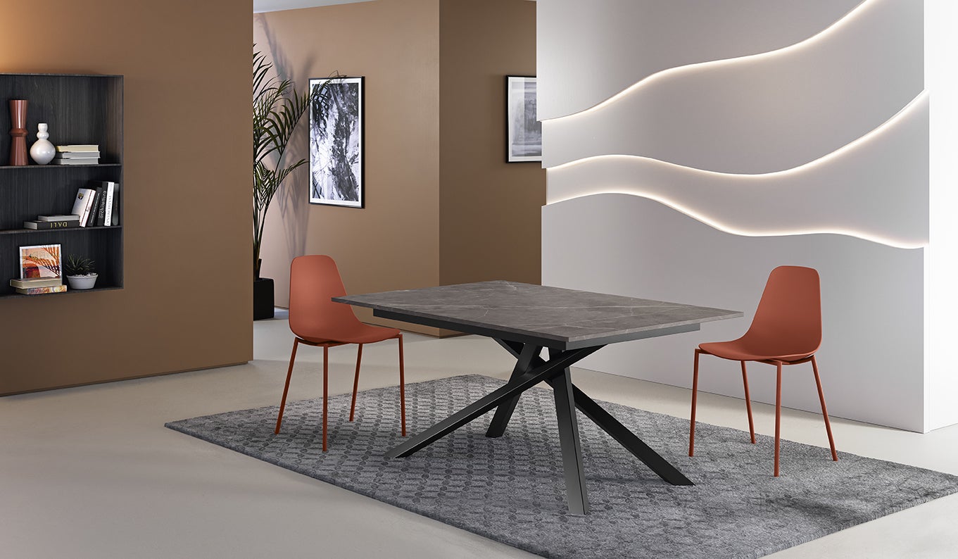 Pulse - Stół rozkładany (140/190 x 90 cm) w kolorze czarnej melaminy