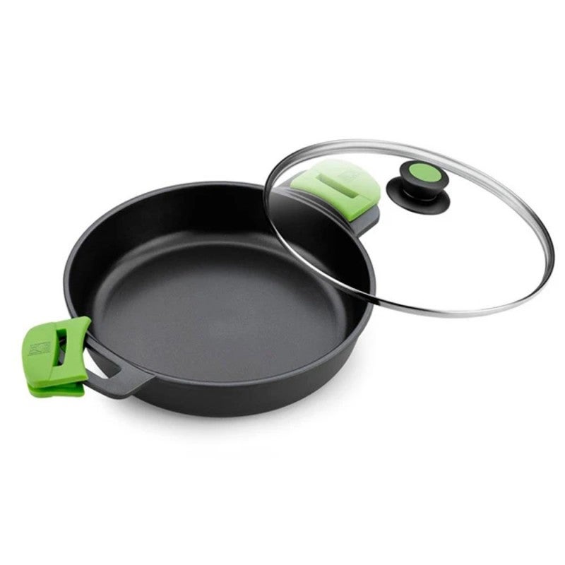 Bra Cacerola Baja Prior 24 Cm Con Tapa Verde/Carne , Leroy Merlin