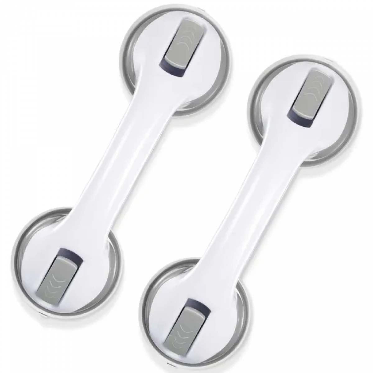 Paquete de 2 pasamanos para baño, manijas con ventosa anticaídas, barras de seguridad para ducha, color gris