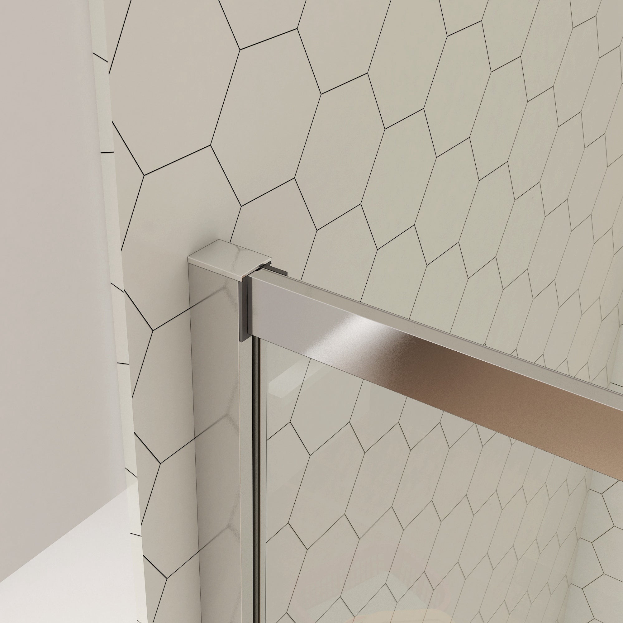 Ducha Casa Mampara de ducha angular corredera, 5mm Cristal templado, 90x90x185cm, Marco de aluminio cromado - 5