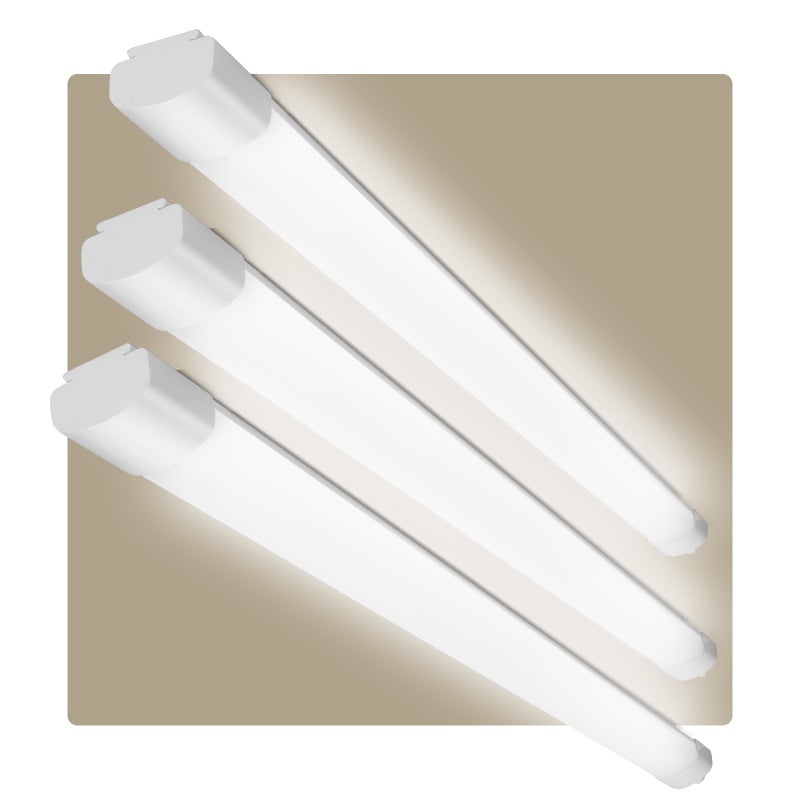 LOVHAUS Zestaw 3 Sufitowych Lamp LED do Łazienki 60CM, 2200LM, Podłączane Oświetlenie Rurowe LED Biały Neutralny IP65 do Warsztatu, Magazynu, Garażu