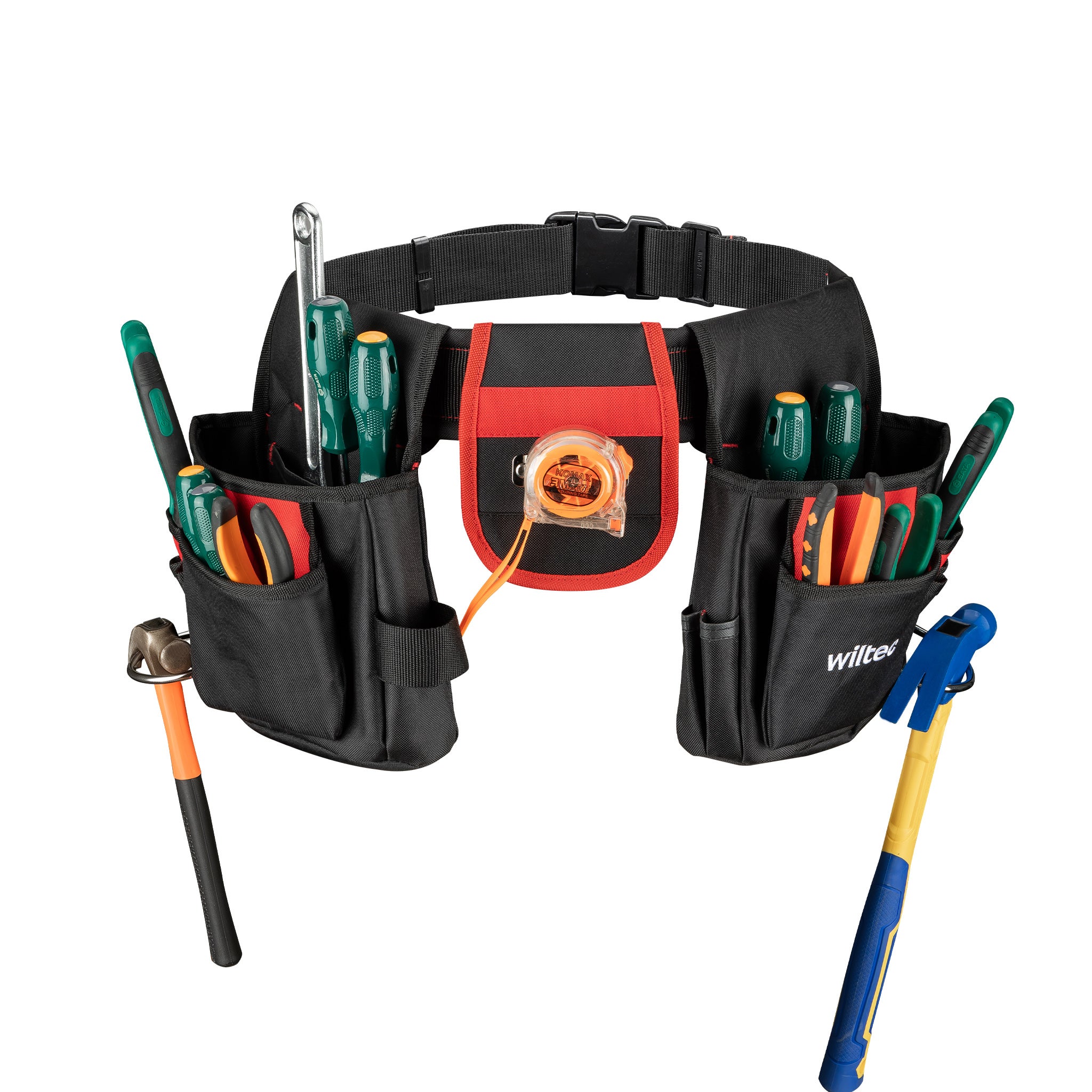 Wiltec Ceinture à outils – 17 poches 71 x 28 cm – capacité de