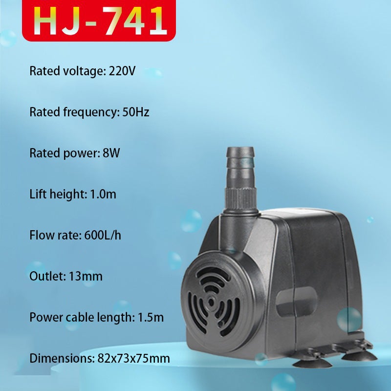 Pompe Submersible Multifonction HJ-741 pour Aquarium, Étang, Forte Puissance avec Débit de 600L/h et Consommation Énergétique Faible - 2