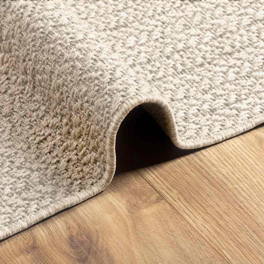 Tapis ZIZUR Crème 100x200 Cm Aspect De Jute Intérieur Extérieur | Leroy