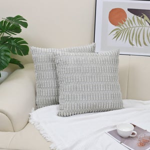 Set 2 Federe Cuscini Velluto Morbido Resistente Copricuscini Divano Poltrona Soggiorno Casa Design Moderno Cerniera Invisibile 50x50 cm Verde Anatra | Leroy Merlin