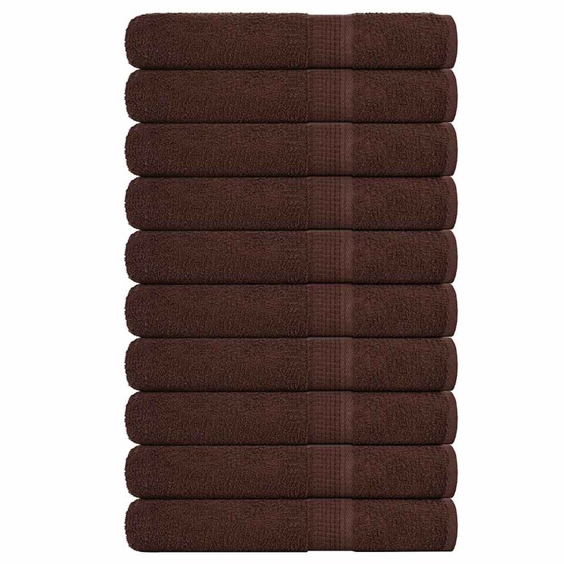 Ręczniki, FROGN, 10 szt., brązowy, 100x200 cm, 360 g/m² vidaXL
