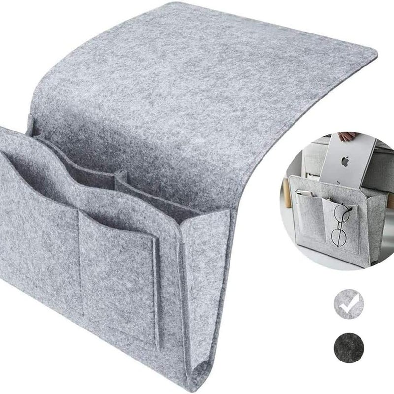 Torba filcowa do przechowywania na stoliku nocnym z kieszeniami, łóżko, sofa, biurko, organizer wiszący