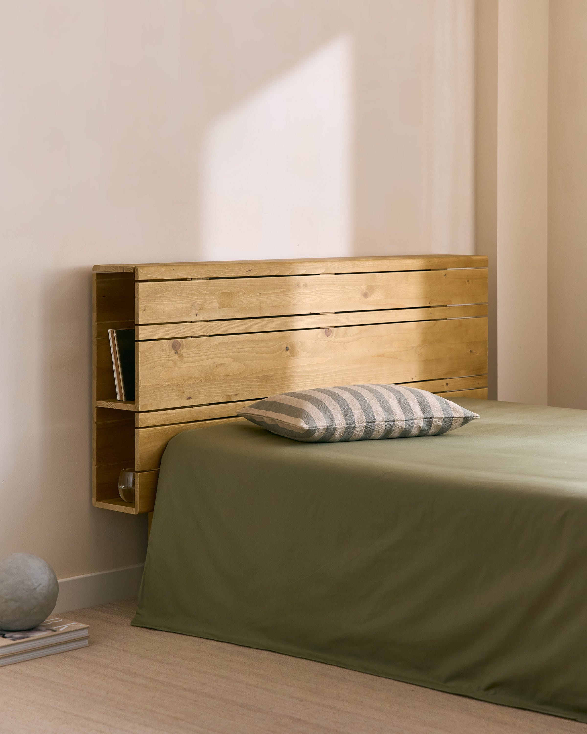 CÉDRIC Tête de lit en bois avec rangement, 160 cm HANNUN | Leroy Merlin