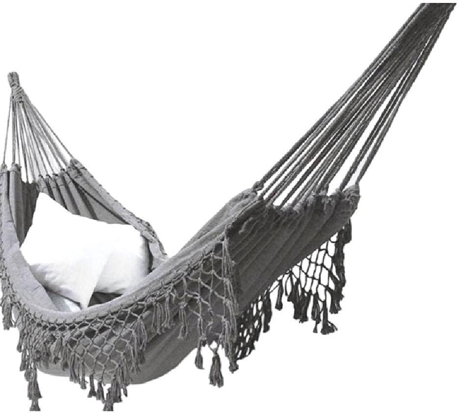 Hamac Suspendu en Coton Portable pour Jardin et Patio - Vert - 200 x