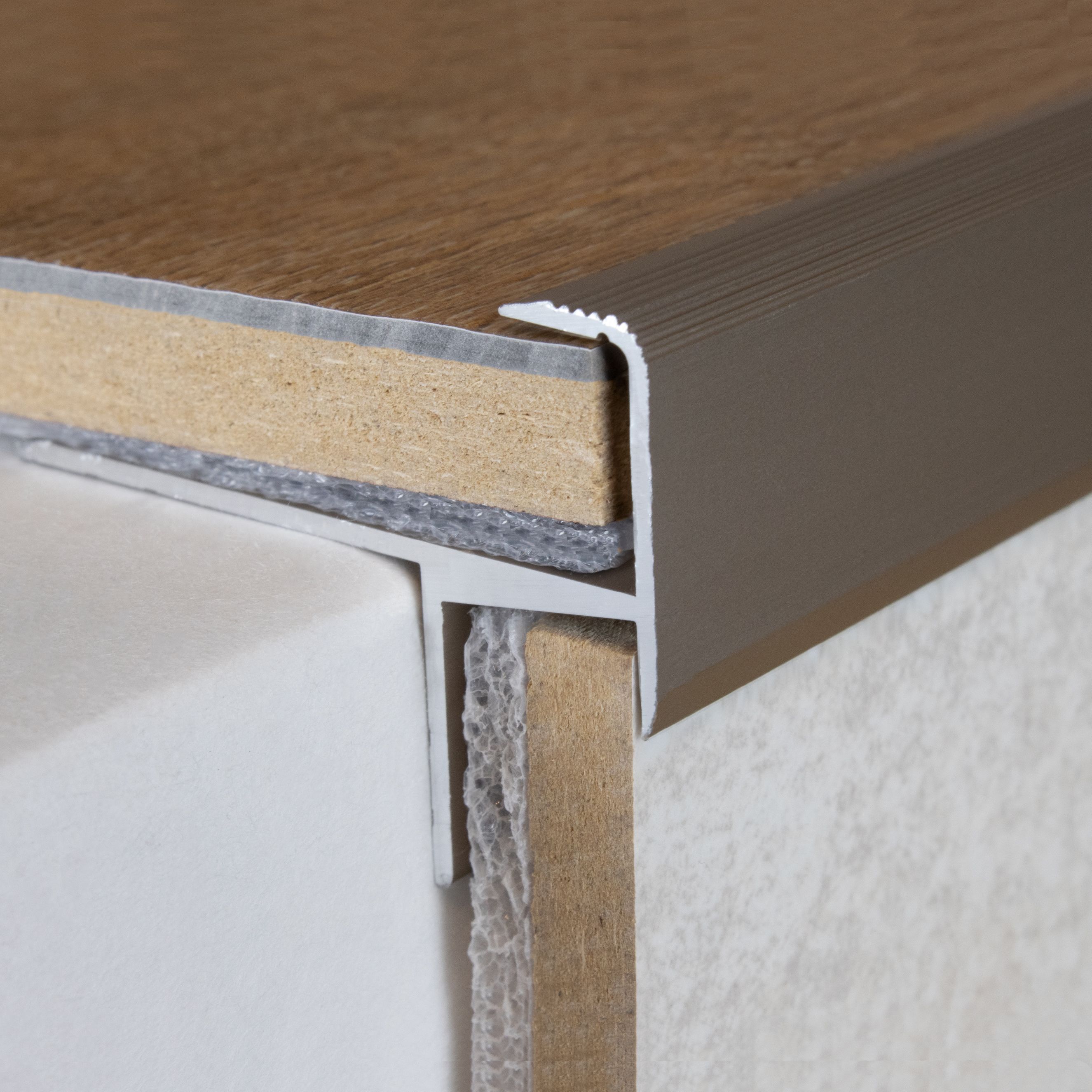 PROVISTON Profilé pour nez de marche Cornière en aluminium 33 x 133 x 1000 mm Argenté - 2