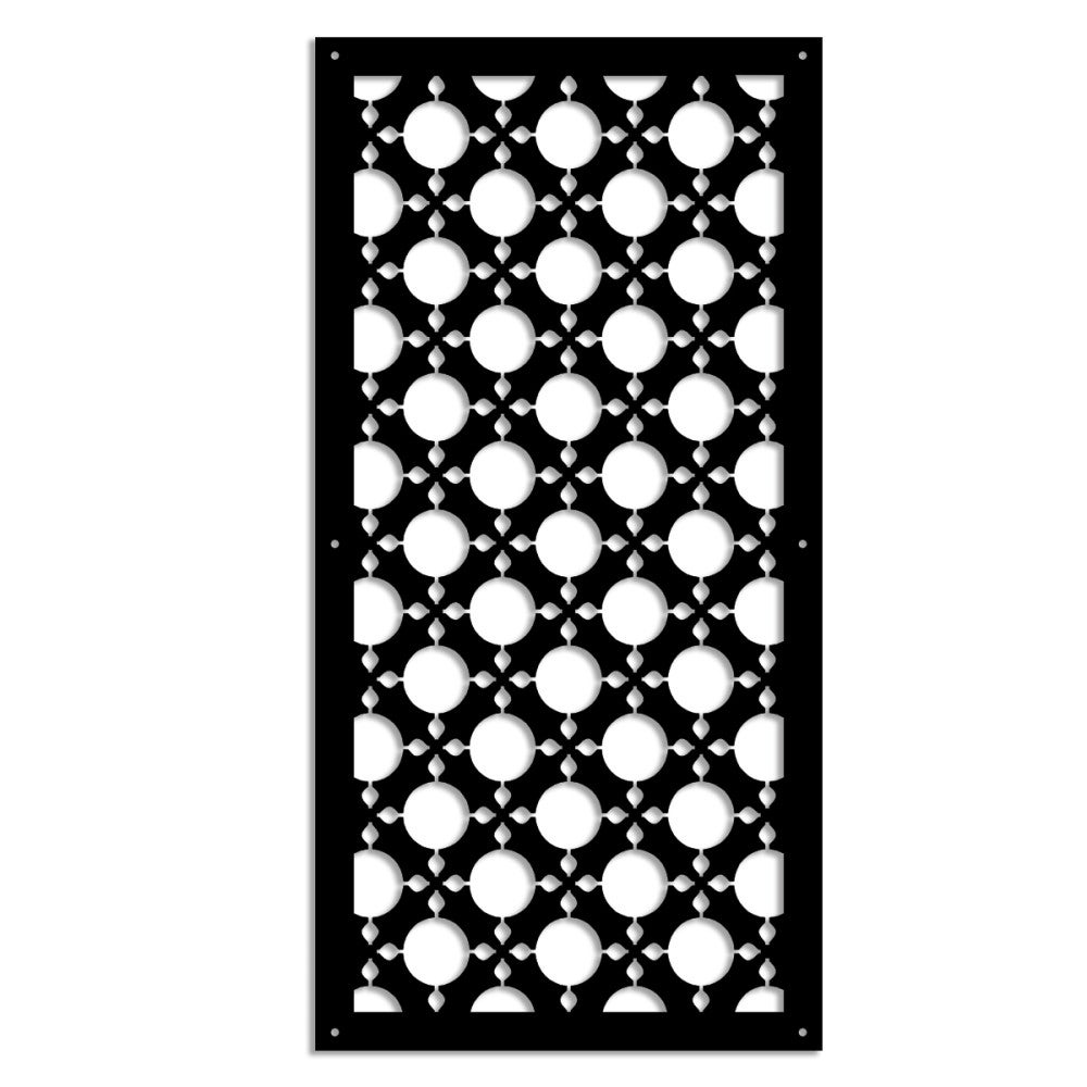 ALADIN - Panel perforowany z PVC - Parasol przeciwsłoneczny - Rozmiar 73x148 cm - Grubość 1 cm - Kolor CZARNY