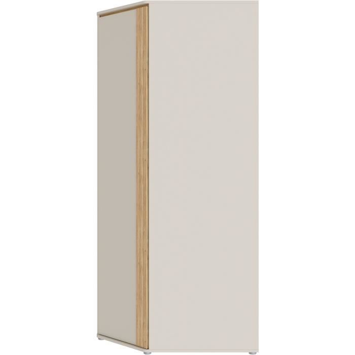 Armoire d'angle - WEXLIN - Décor Sable - 1 porte battante - L92,2 x P92,2 x H193,7 cm - 6