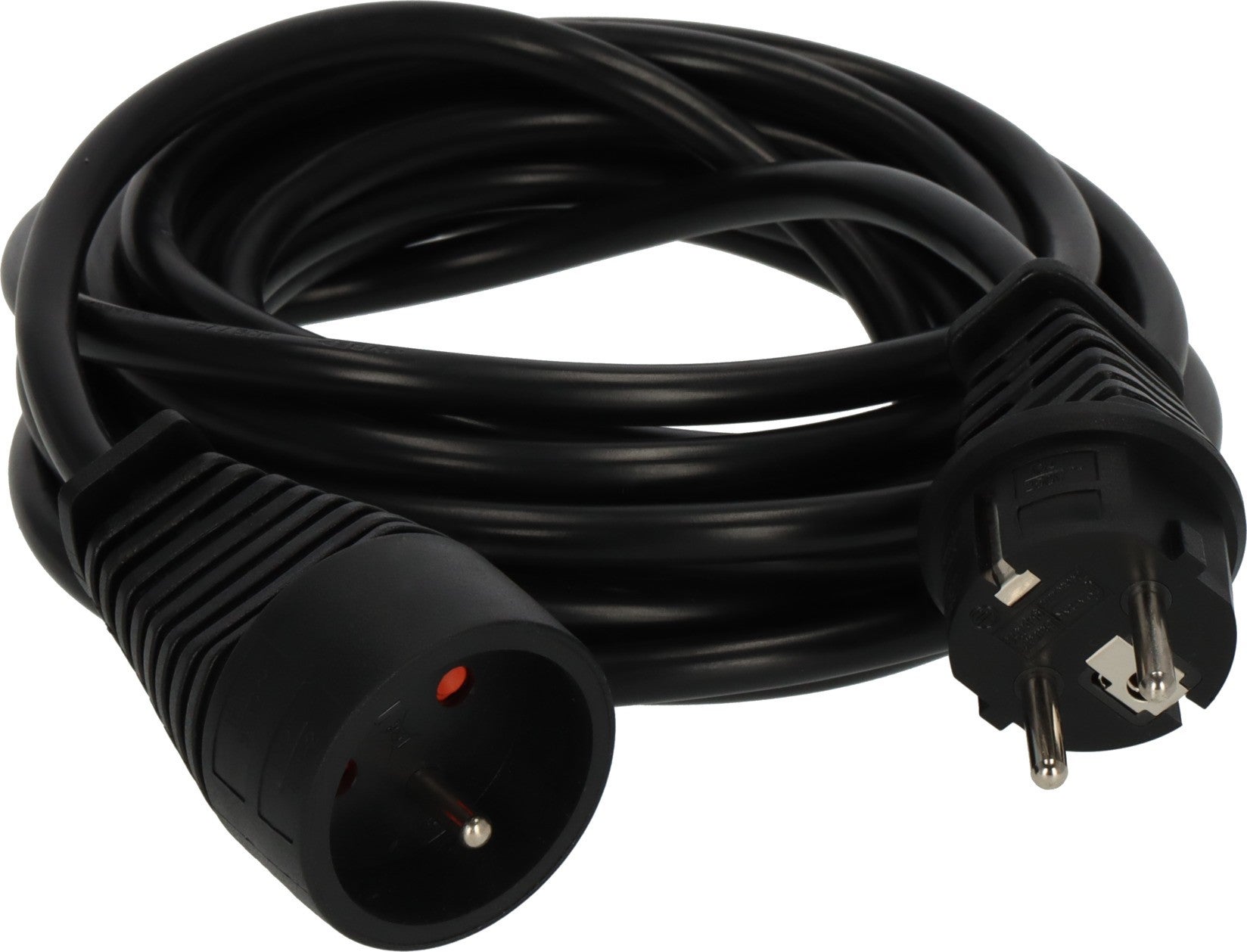 Prolongateur 10m Noir/bleu - 1 Prise 16A, 3500W - Pour Usage Intérieur
