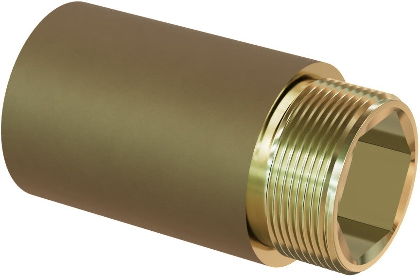 Mexen BRASS przedłużka okrągła mosiężna 1/2 GW x 1/2 GZ, 100 mm - W97415-1212-100