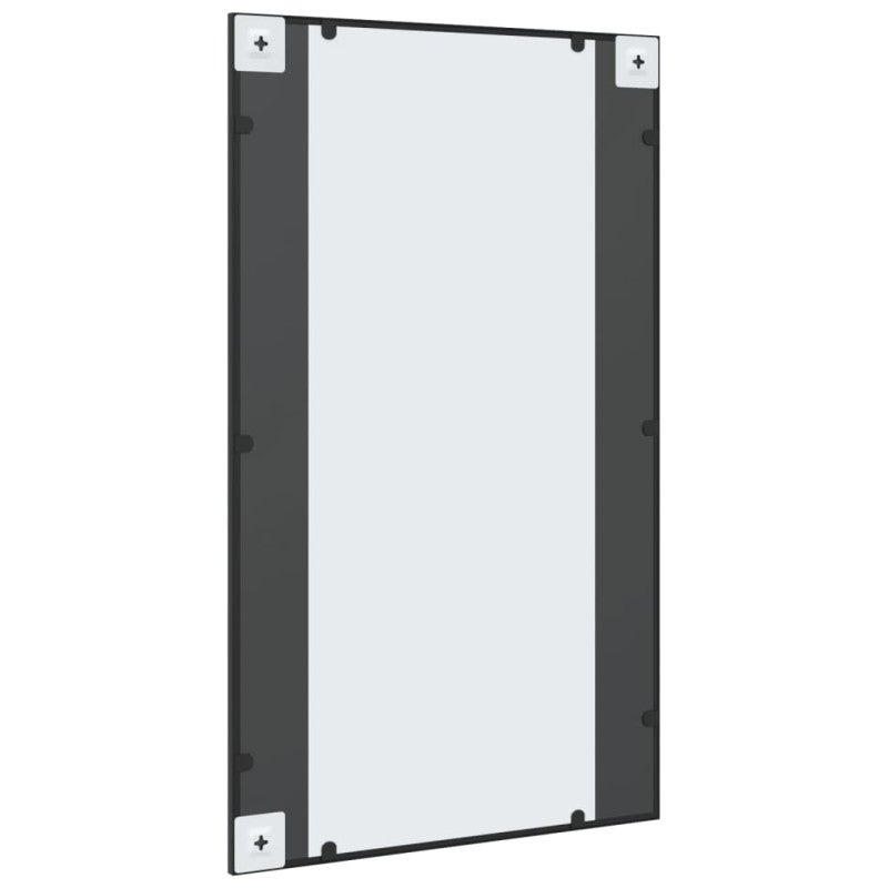 vidaXL Specchio da Parete Nero 60x100 cm Rettangolare in Ferro - 5