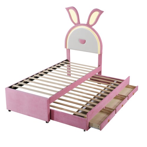Canapé-lit 1 Personne 90x200cm Avec Tiroirs Et éclairage LED - Banquette Rembourrée, Ports USB, Sommier à Lattes - 7