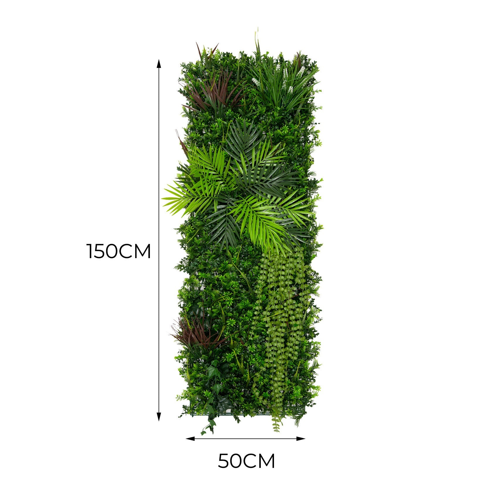 Panneau Mural Végétal Artificiel 50cm x 150 cm Alina Feuillage Fleur Verdure Carreau Intérieur Extérieur Résistant Aux - 5