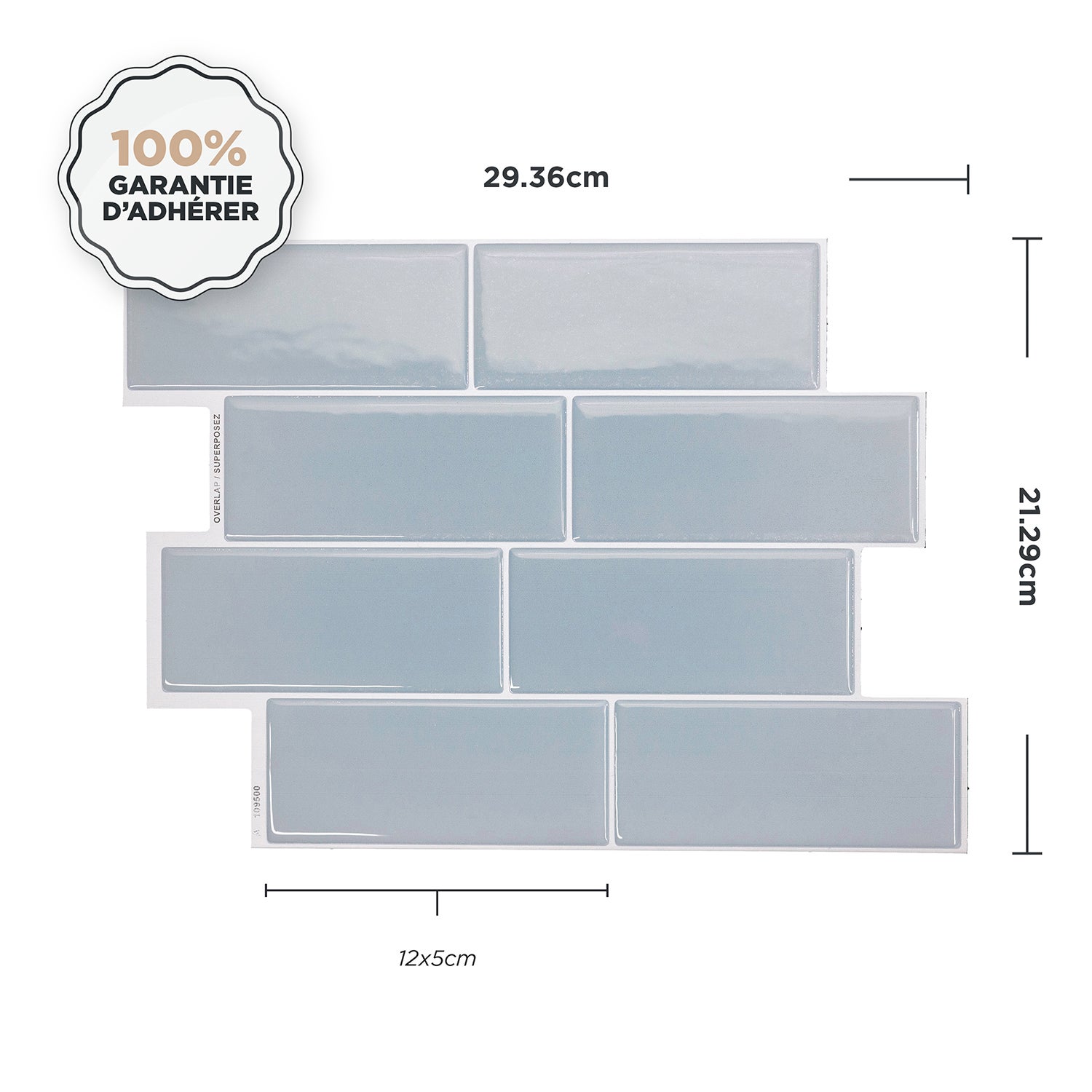 Carrelage adhésif mural x4, 29.36x21.29cm - Smart Tiles Metro Babe sticker décoratif salle de bain & cuisine - 5