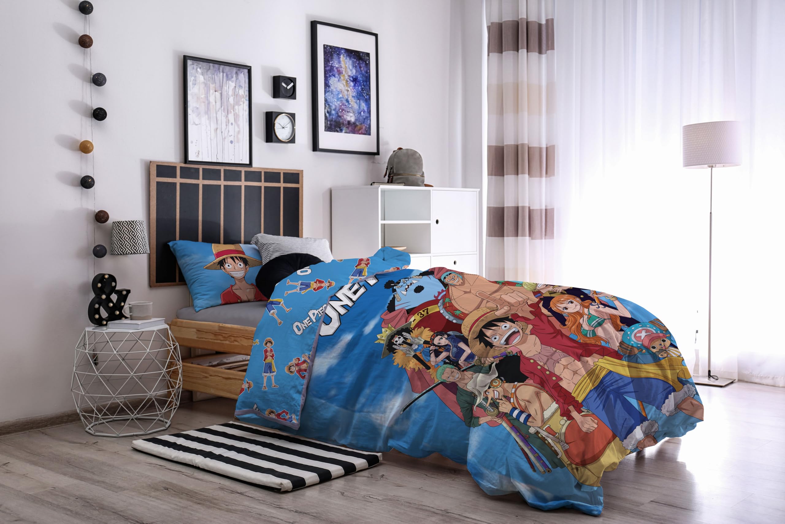 Copripiumino 3D Scheletro Pirata, Microfibra, Singolo 135x200 Cm Con Federa