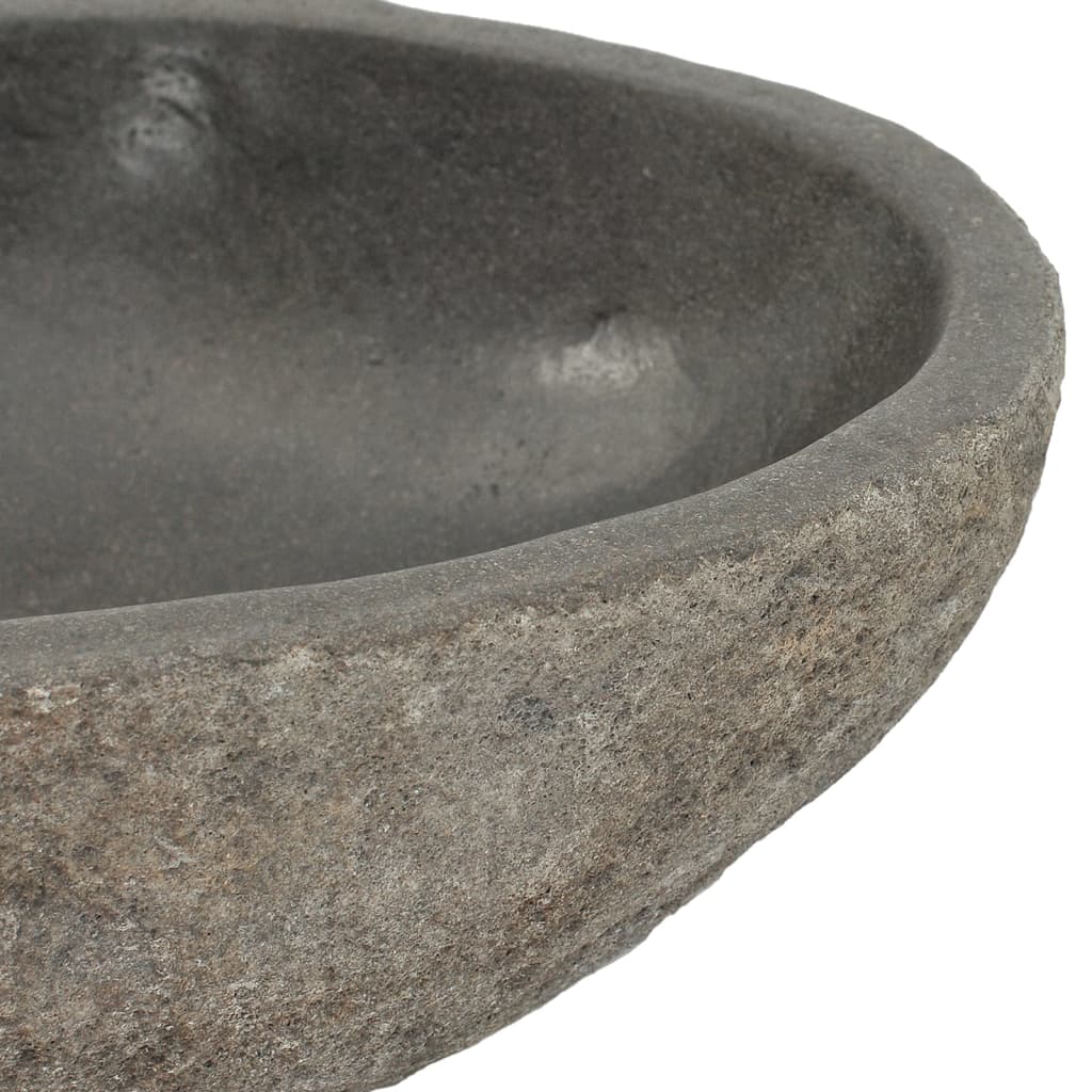Lavabo en pierre de rivière ovale (29-38)x(24-31) cm vidaXL - 8
