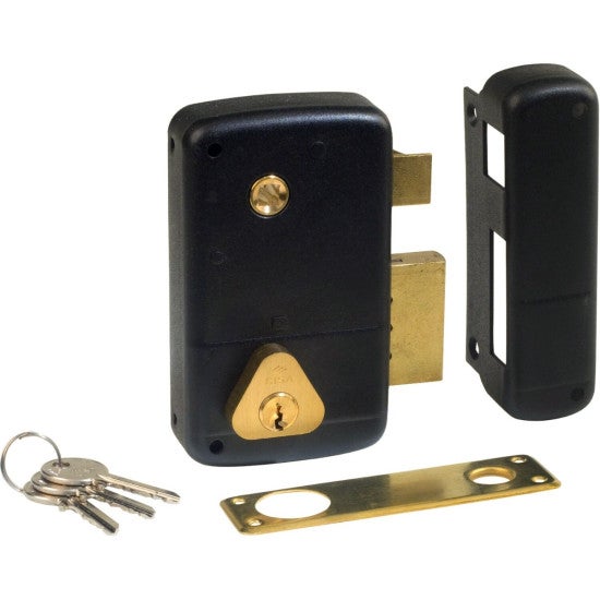 Serrure En Applique CISA 1 Point Horizontal - Pour Porte Droite, Cylindre 50mm - Normbau - Neuf