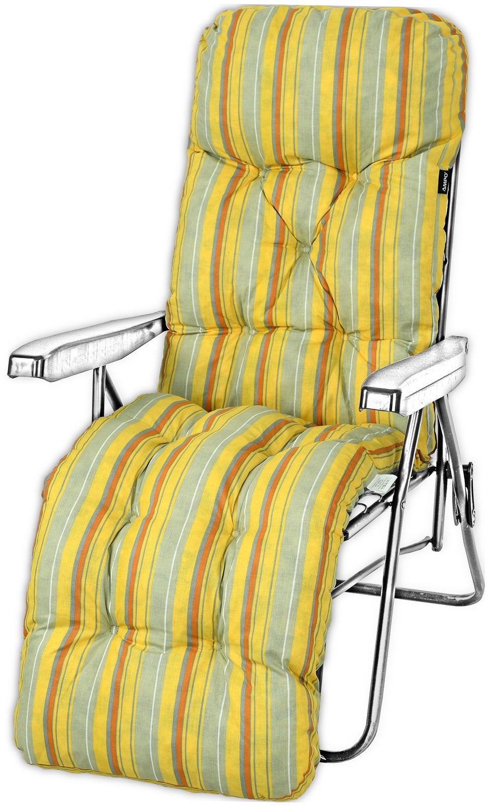 Poduszka ogrodowa na leżak z podnóżkiem AMPO żółty pomarańczowy 1 szt.