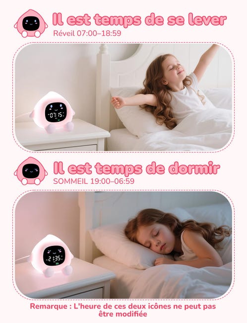 YISSVIC Réveil Enfant Educatif Jour/Nuit 2 Alarme/12/24 Heure/Snooze Luminosité de l'Ecran Réglable Réveil Lumineux 7 Couleurs Réveil Matin Numérique 10 Chansons Arrêt Automatiquement | Votre wishlist sur YISSVIC Réveil Enfant Educatif Jour/Nuit 2 Alarme/12/24 Heure/Snooze Luminosité de l'Ecran Réglable Réveil Lumineux 7 Couleurs Réveil Matin Numérique 10 Chansons Arrêt Automatiquement | Votre wishlist sur