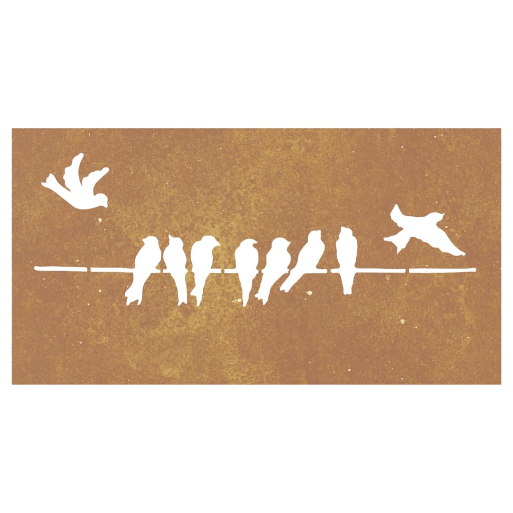 Maison Exclusive - Décoration murale jardin 105x55 cm acier corten design d'oiseau - 4