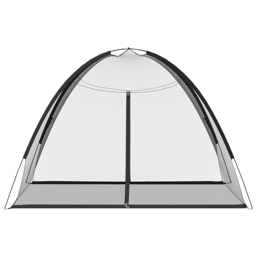 vidaXL Moustiquaire mongole avec portes 220 maille noir 200x180x135 cm - 4