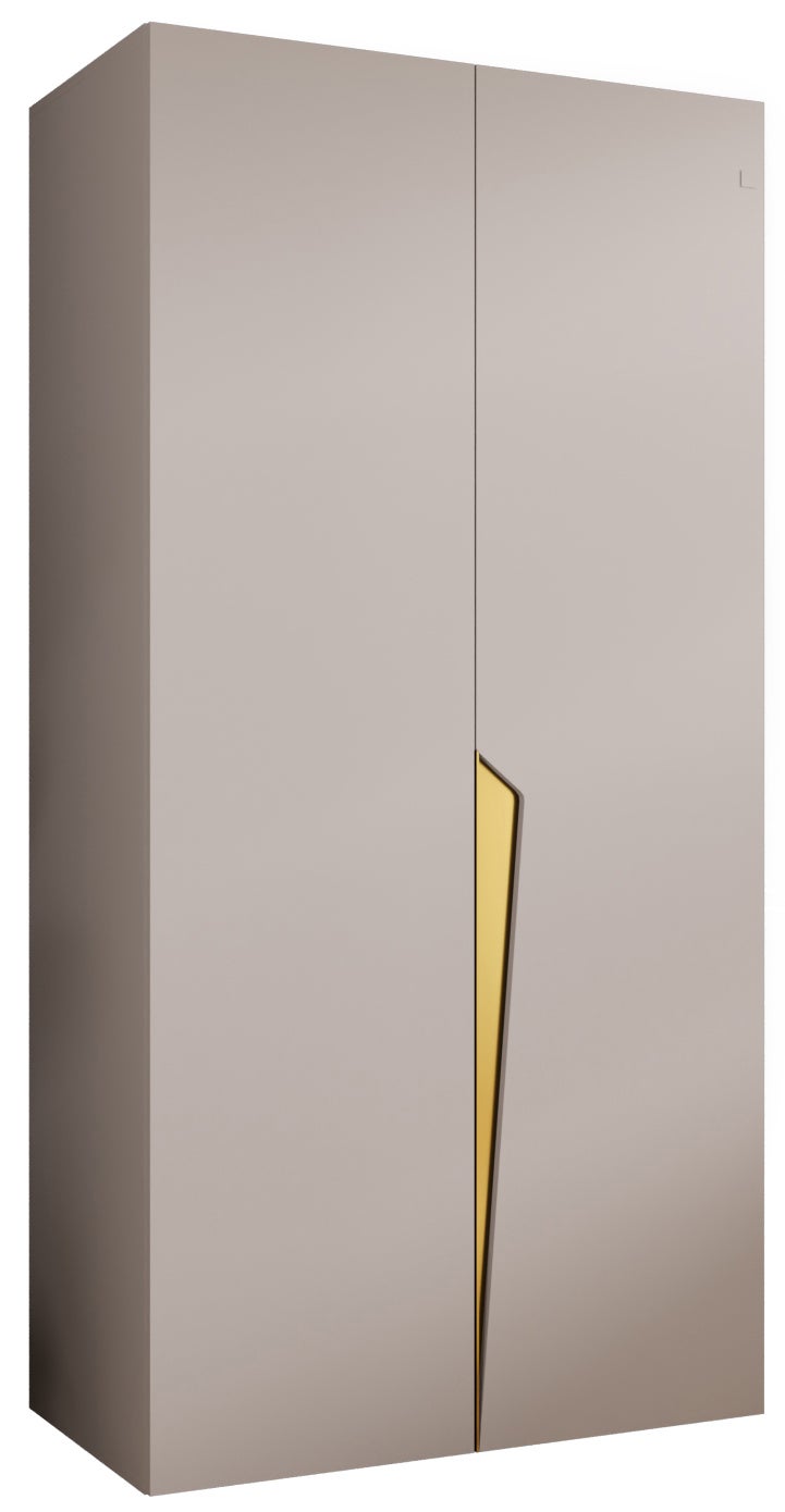 Szafa uchylna otwierana Piano 1 100 x 52 x 202 cm kaszmir + u. złoty