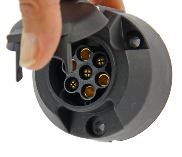Faisceau Attelage Remorque 7 Plots - Prise Femelle 12V - Câble 2m - Compatible Remorques Et Matériel Agricole