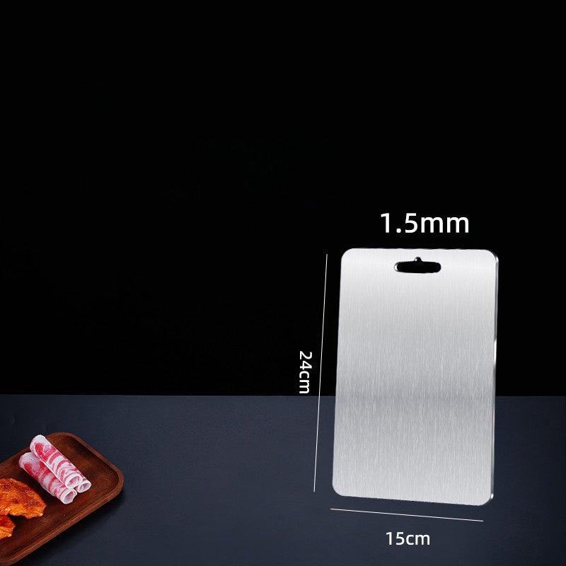 Planche à découper double face en titane pur pour couper les légumes et la viande, argent, taille mini, 1,5 mm x 24 x 15 cm - 2