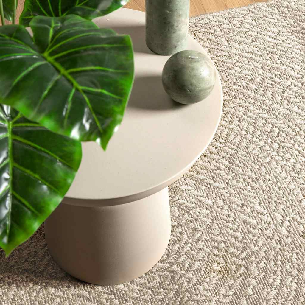 Alfombra zizur apariencia yute interior exterior crema 80x250cm