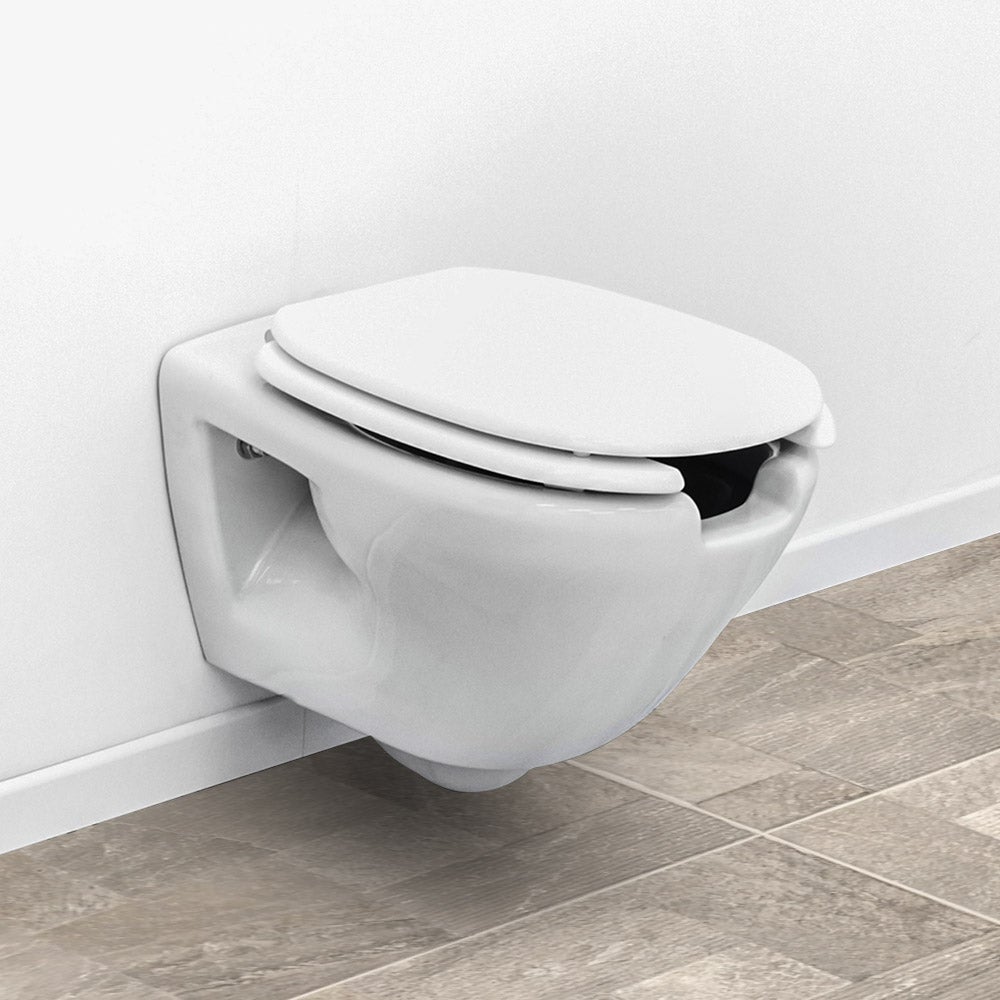 Centoco 300CC-407 - Sedile WC Rotondo In Plastica Con Apertura Frontale - Colore Nero - 6