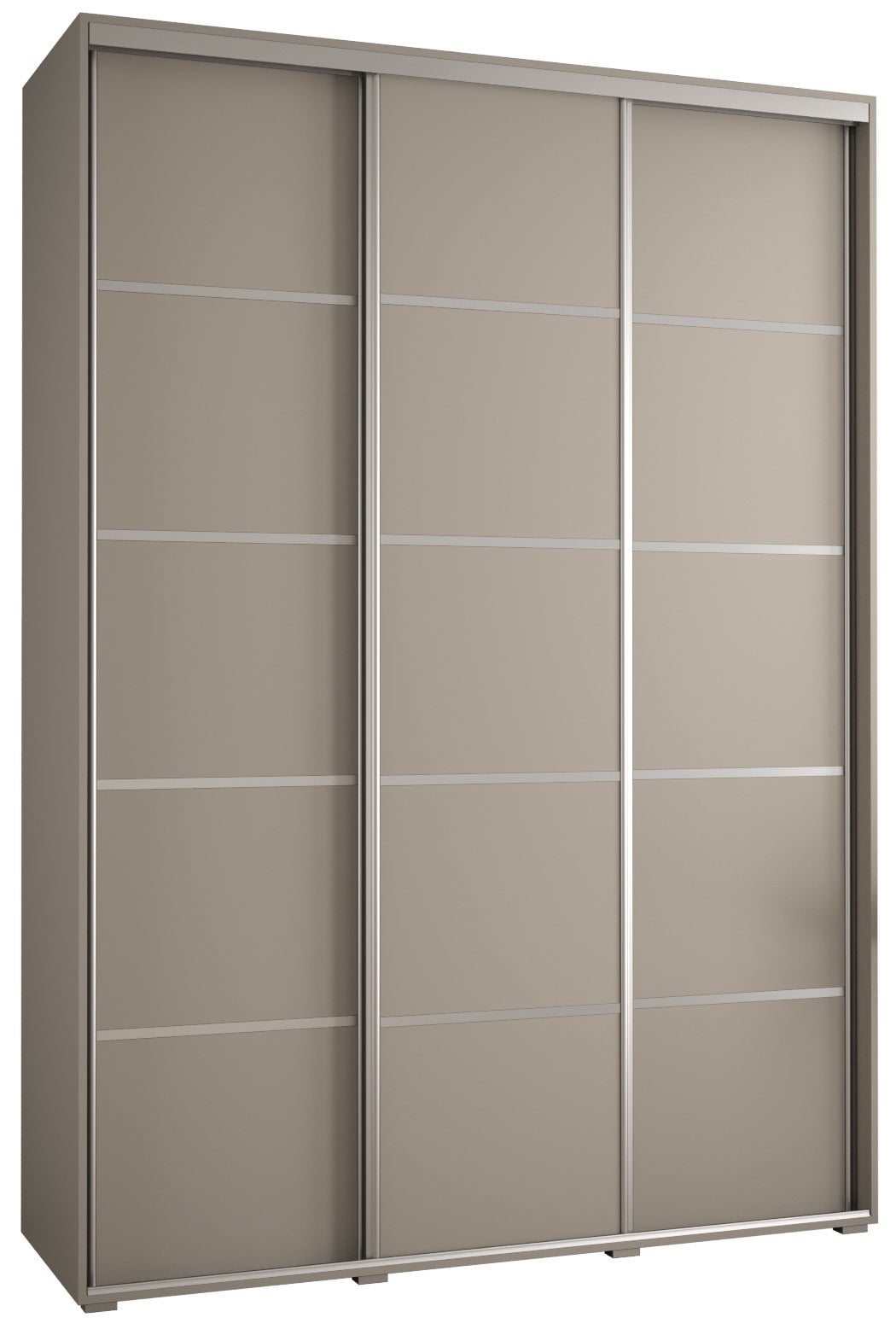 Szafa przesuwna wysoka Dakota 4 180 x 60 x 235,2 cm kaszmir + u. Srebrny - Abiks Meble