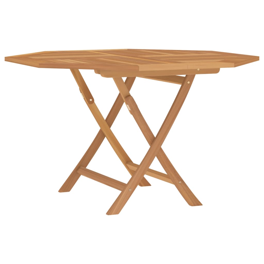 Table pliable de jardin 120x120x75 bois massif de teck - 2