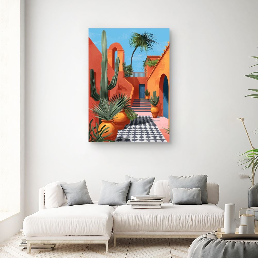 Toile murale Oasis méditerranéenne / 100x140cm / Fabriqué en France / Décoration murale / DADA ART - 2