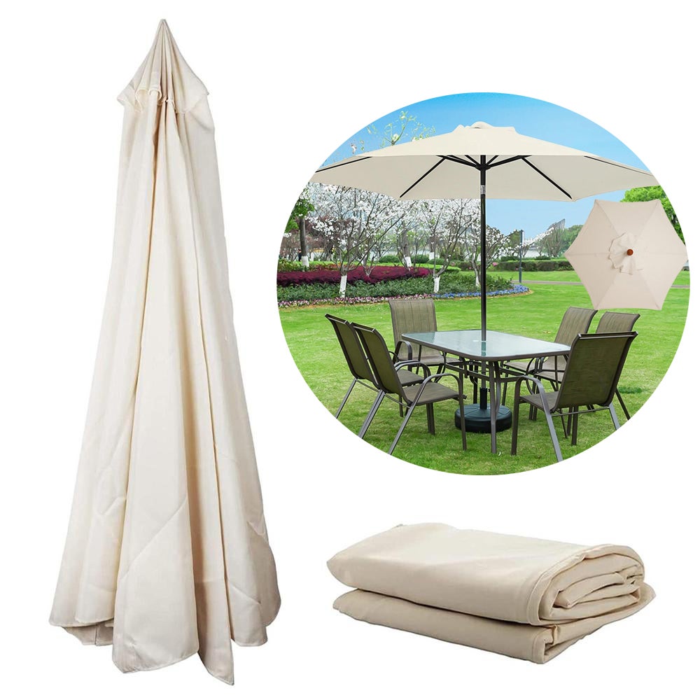 Ersatz-Abdeckung Für Terrassenschirm – 2,7m/3m, 6 Oder 8 Rippen, Aus 180g Polyester, UV30+, Wasserdicht