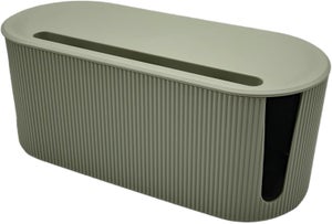 Youngwier Scatola nascondi cavi – Porta ciabatta da pavimento – Organizer per cavi di prolunga, elegante scatola portaoggetti per correttore di cavi, organizer sicuro per scrivania e casa