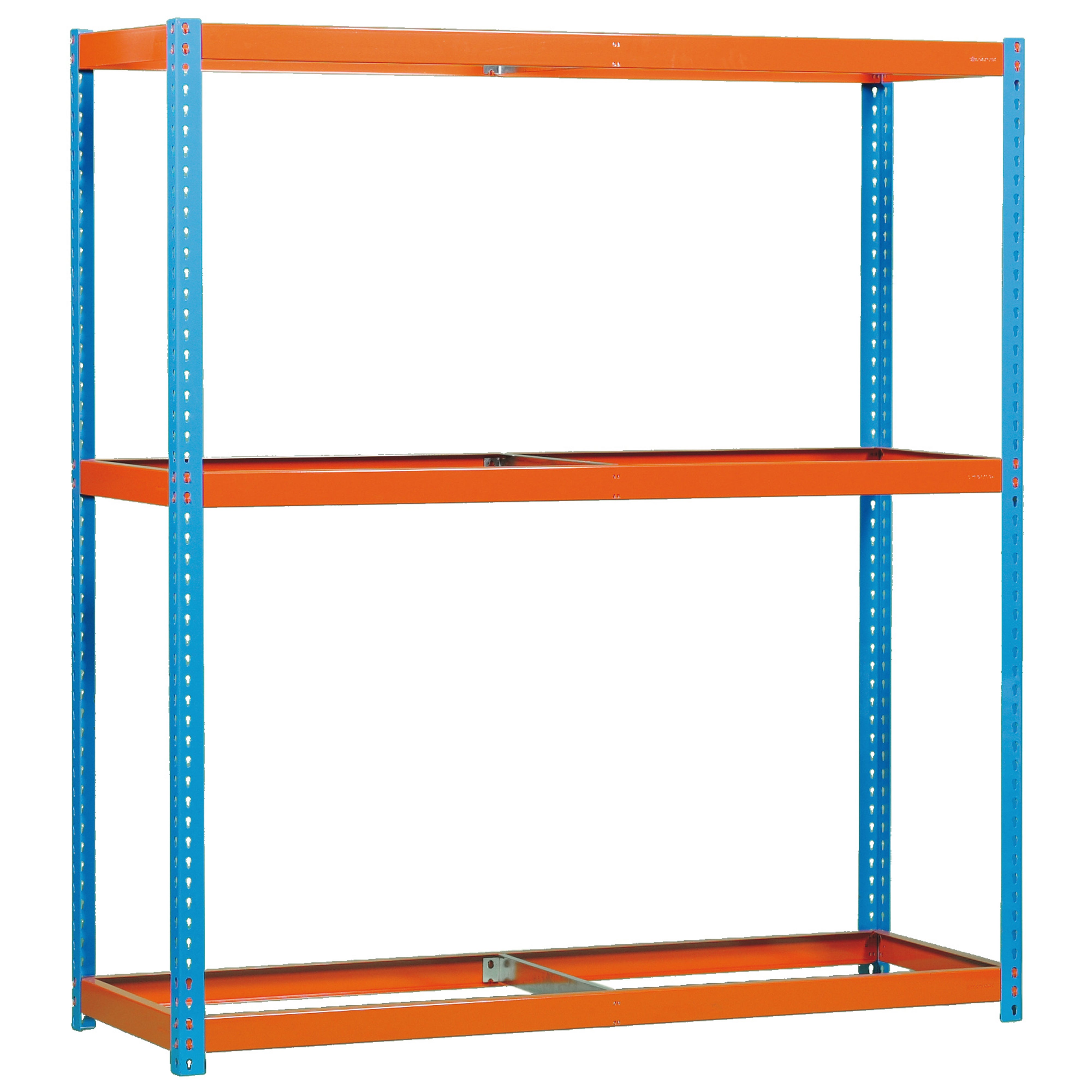 Metalowa półka simonrack SIMONFORTE 3 półki udźwig 400 kg niebiesko-pomarańczowa