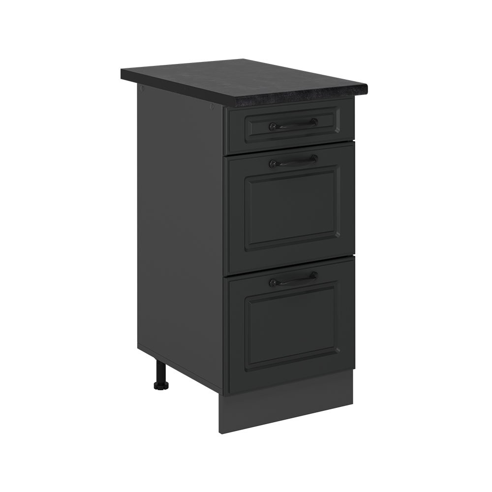 Vicco Szafka dolna do kuchni R-Line, Antracytowy domek wiejski, 40 cm z szufladami, BP Antracyt