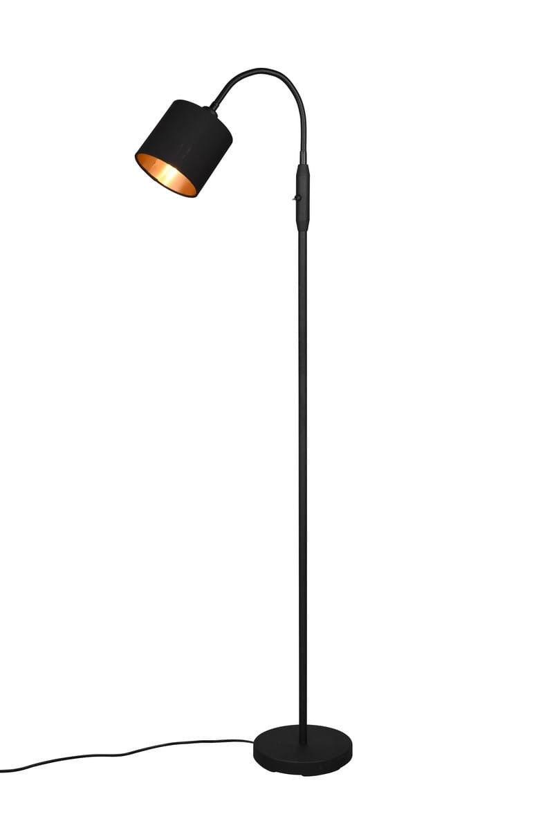 Lampa podłogowa minimalistyczna TOMMY złoto-czarna 1xE14x40W metal wym:130x20x20cm IP20 RL