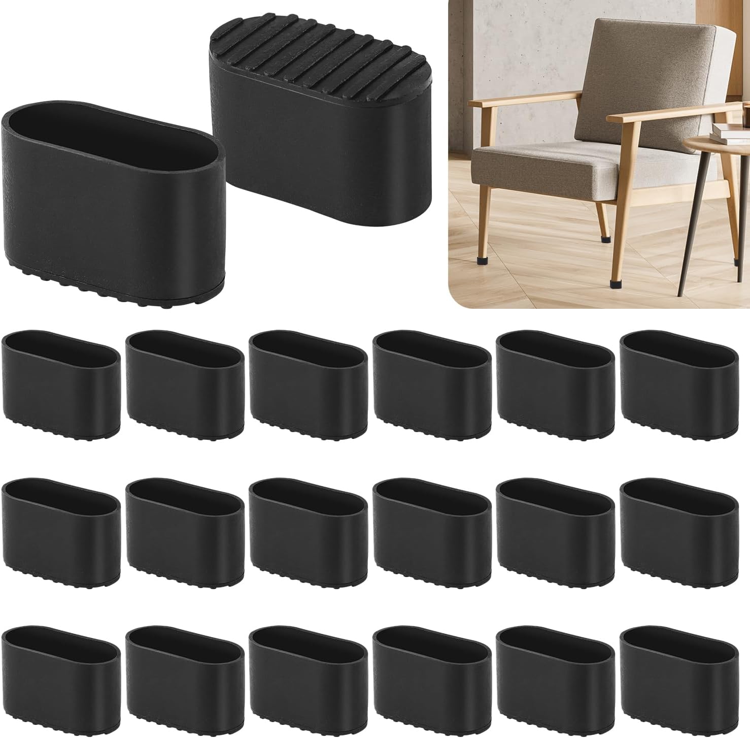 Lot De 20 Embouts De Pieds De Chaise Ovales 40 X 20 Mm Pour Chaises lot-de-20-embouts-de-pieds-de-chaise-ovales-40-x-20-mm-pour-chaises