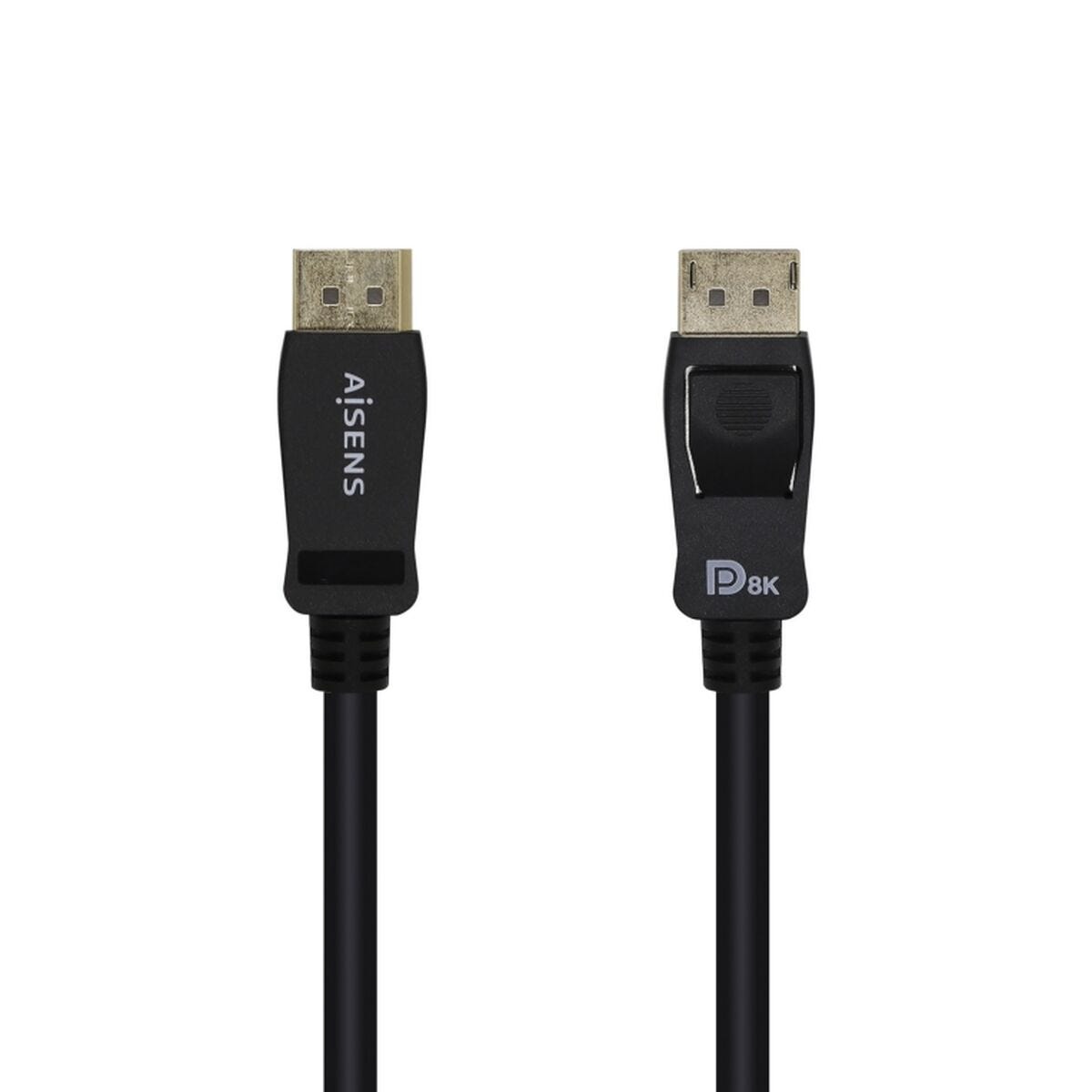 A149-0389 - Cable Displayport V1.4 8k@60hz, DP/M-DP/M, Negro ... - AISENS