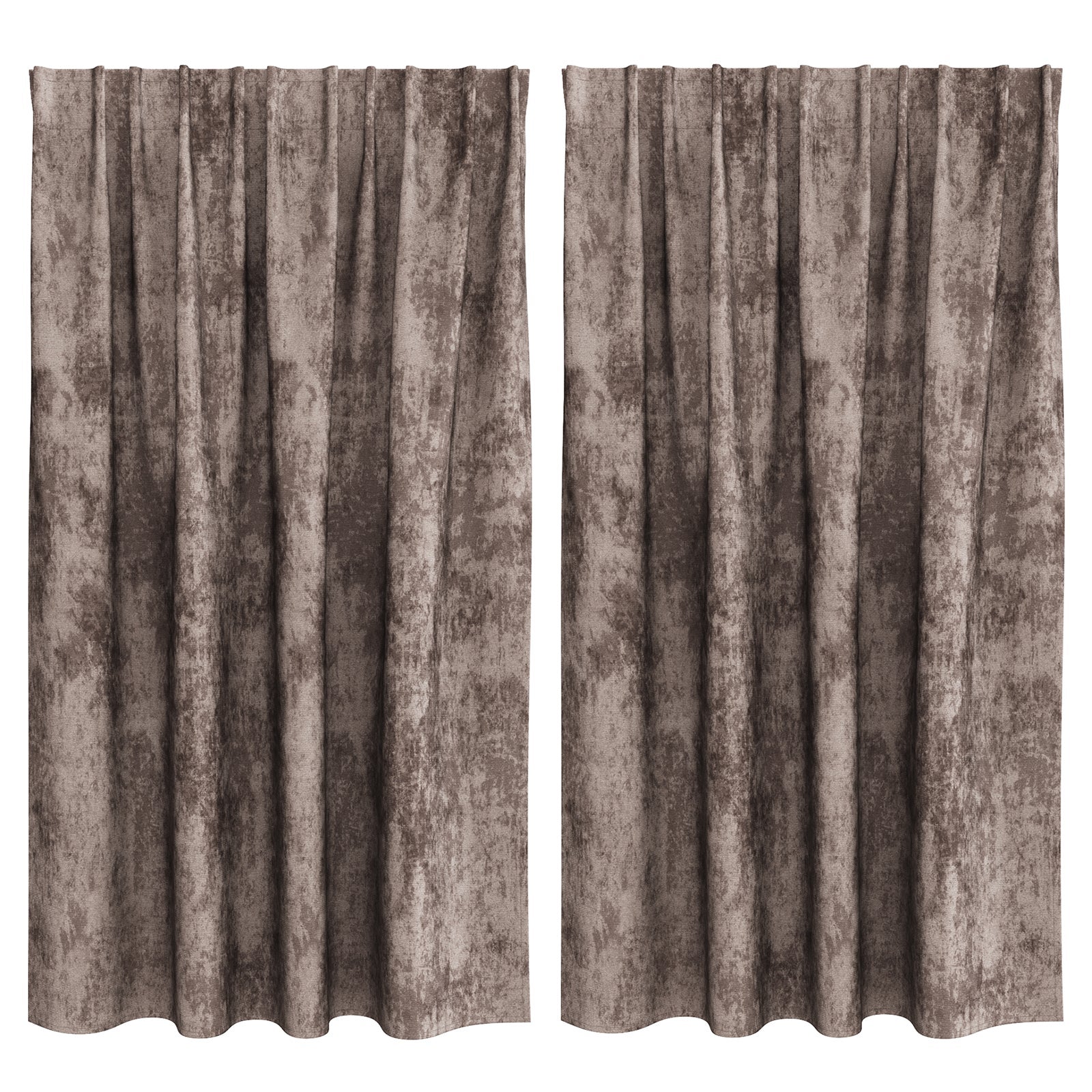 Zasłony z weluru 2 pcs Cappuccino 140 x 140 cm Aksamit vidaXL
