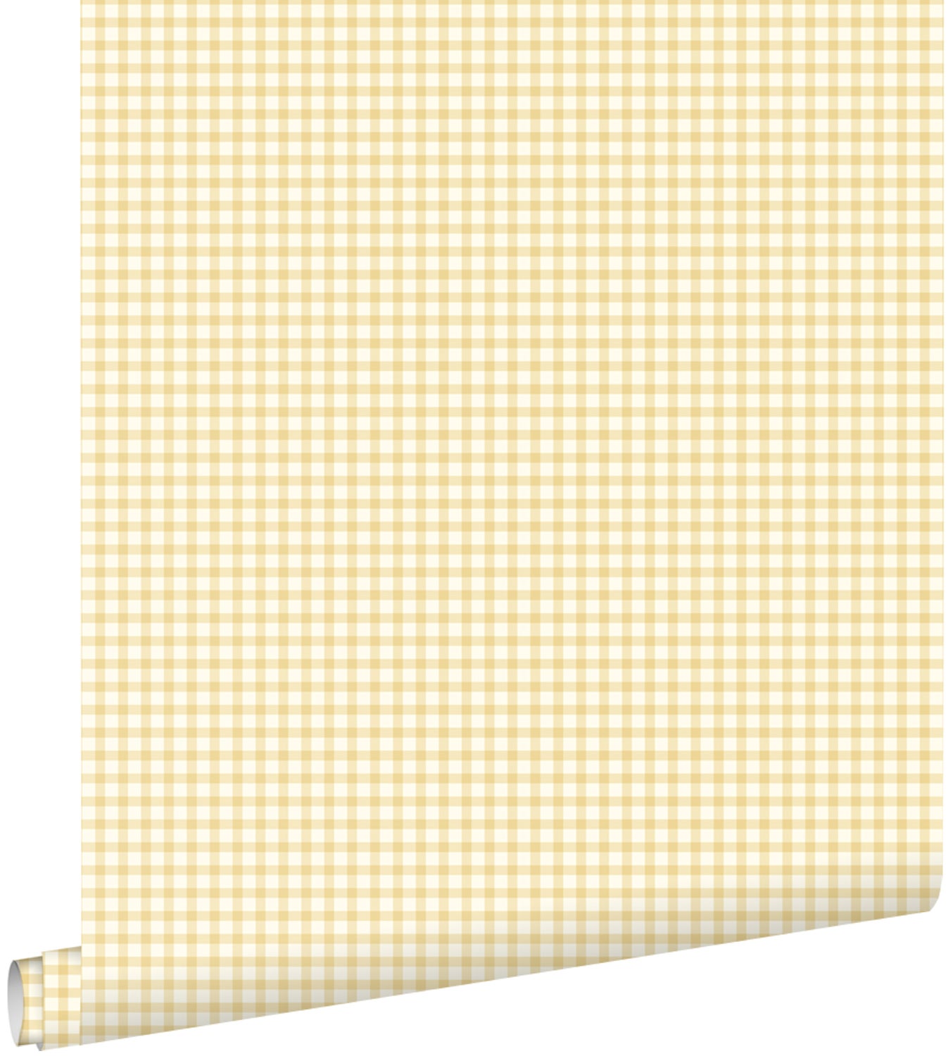 Tapeta sprawdź wzór pastelowej żółci - 0.53 x 10.05 m - ESTAHOME