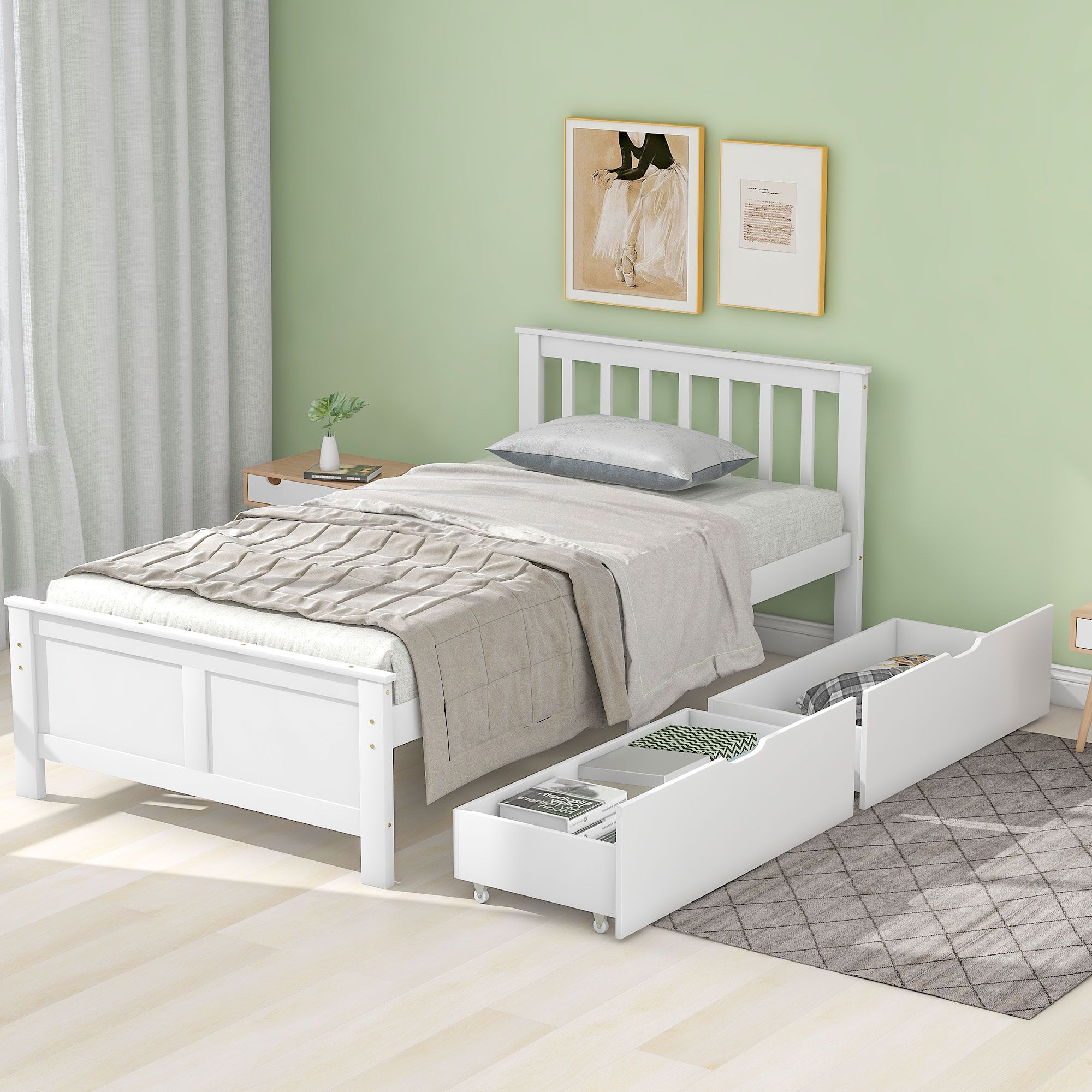 Letto casetta 90 x 200 cm con 2 cassetti e sponde – Letto per bambini in legno di pino massiccio con doghe incluse | Leroy Merlin Letto casetta 90 x 200 cm con 2 cassetti e sponde – Letto per bambini in legno di pino massiccio con doghe incluse | Leroy Merlin