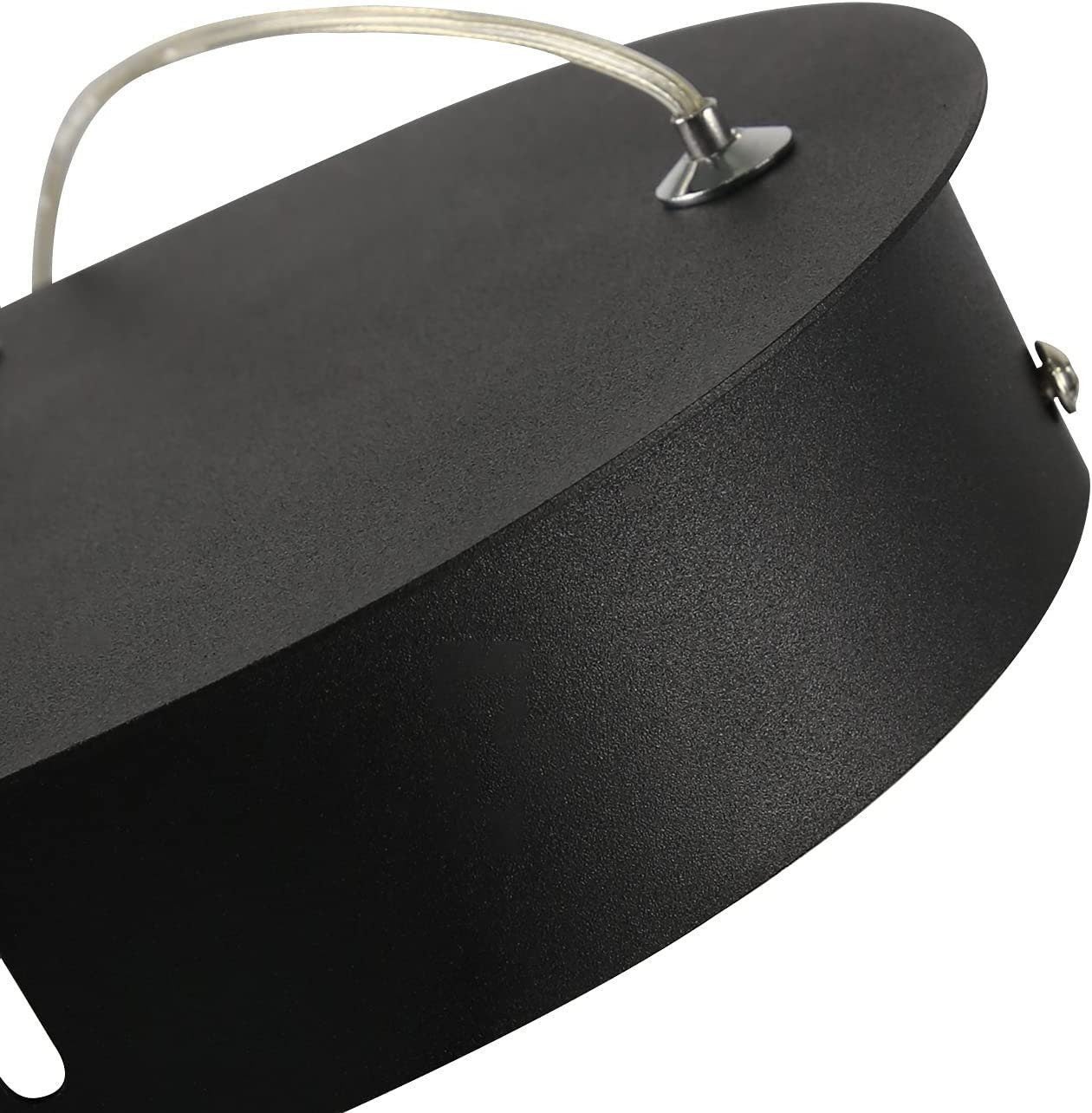 NETTLIFE Lampa wisząca LED Silikonowa Czarna Średnica 75 cm Ściemnialna Z Pilotem Nowoczesny Design Do Gabinetu Salonu Kuchni Biura 47 W - 5